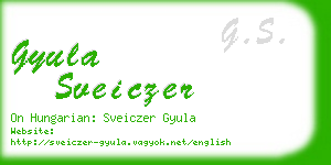 gyula sveiczer business card